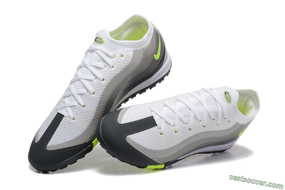 Nike Air Zoom Mercurial Vapor 16 Elite TF Low-Tops Soccer Shoes - White/Grey/Yellow 6