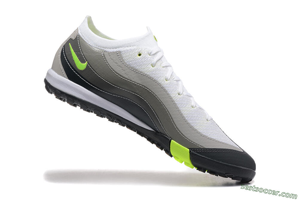 Nike Air Zoom Mercurial Vapor 16 Elite TF Low-Tops Soccer Shoes - White/Grey/Yellow 7