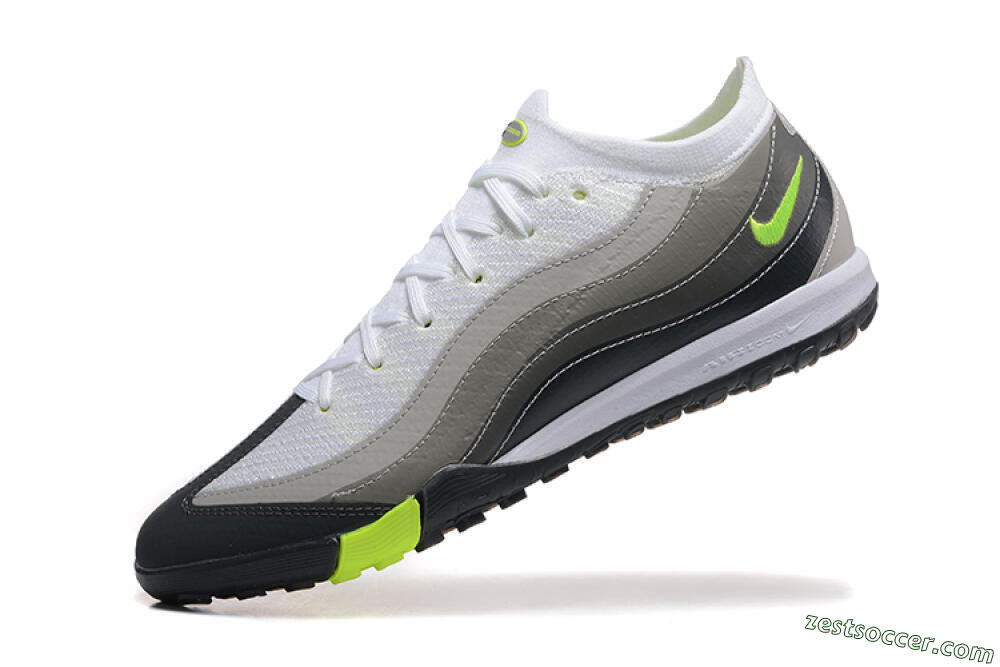 Nike Air Zoom Mercurial Vapor 16 Elite TF Low-Tops Soccer Shoes - White/Grey/Yellow 8
