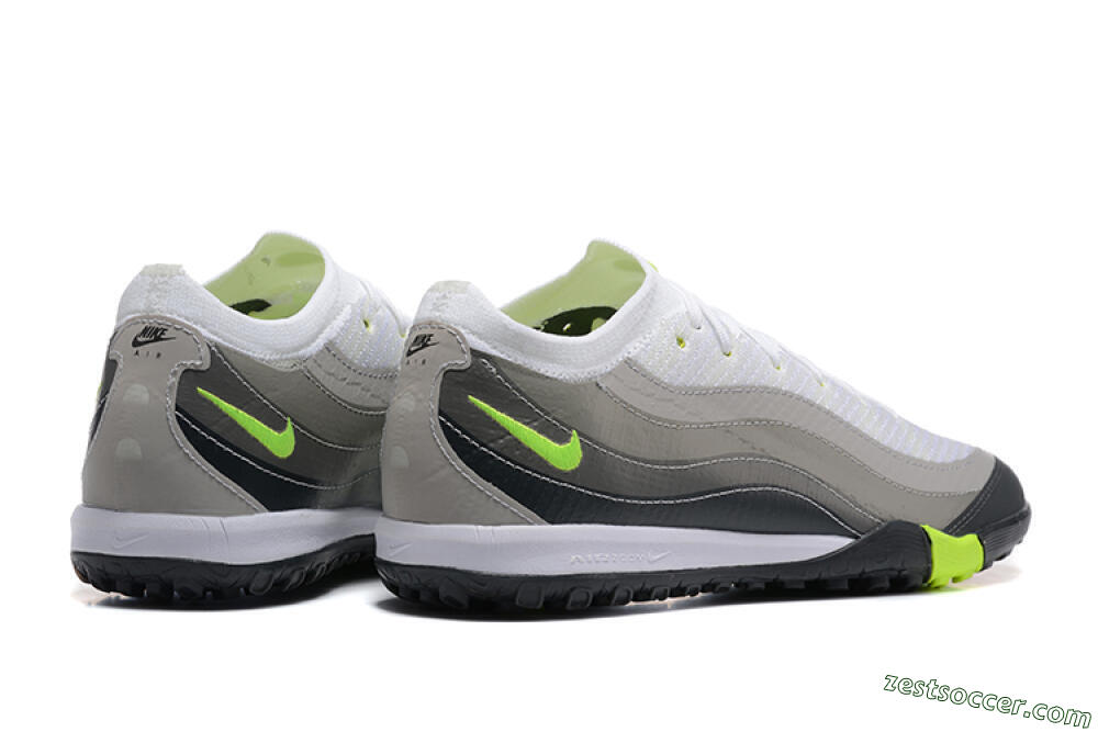 Nike Air Zoom Mercurial Vapor 16 Elite TF Low-Tops Soccer Shoes - White/Grey/Yellow 9