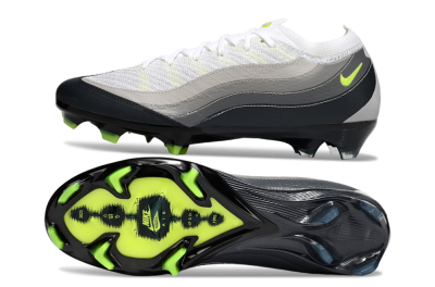 Nike Air Zoom Mercurial Vapor 16 Elite FG Low-Tops Soccer Cleats - White/Grey/Yellow