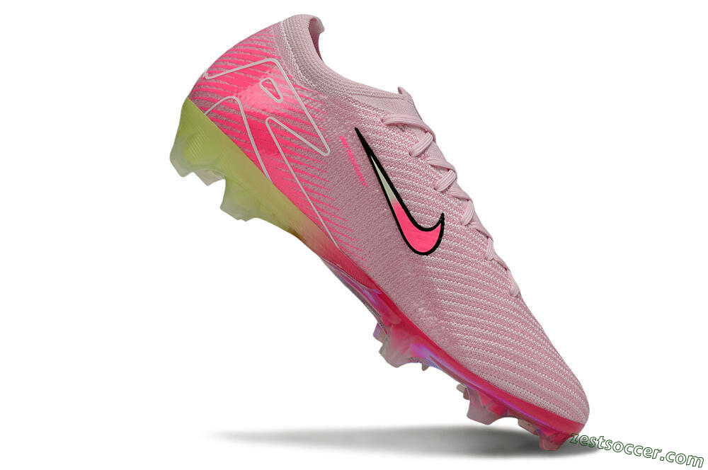 Nike Air Zoom Mercurial Vapor 16 Elite FG Low-Tops Soccer Cleats - Pink/White/Yellow 4