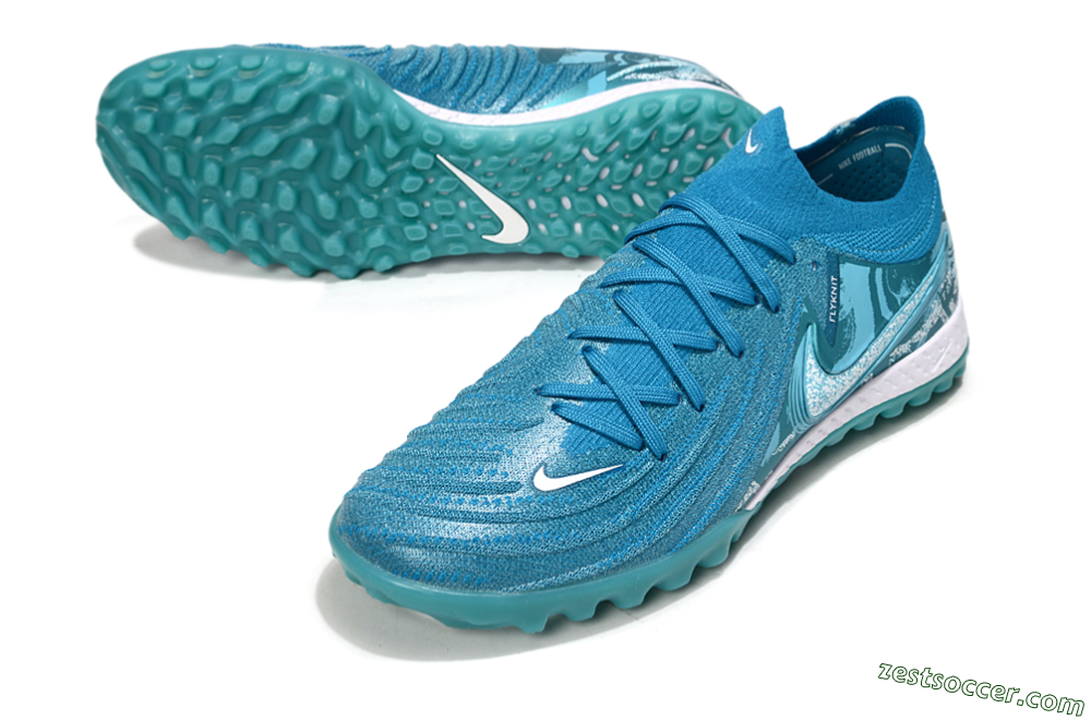 Nike Phantom GX 2 Elite TF Low-Tops Soccer Shoes - Blue/White 3