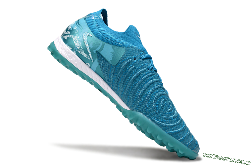 Nike Phantom GX 2 Elite TF Low-Tops Soccer Shoes - Blue/White 4