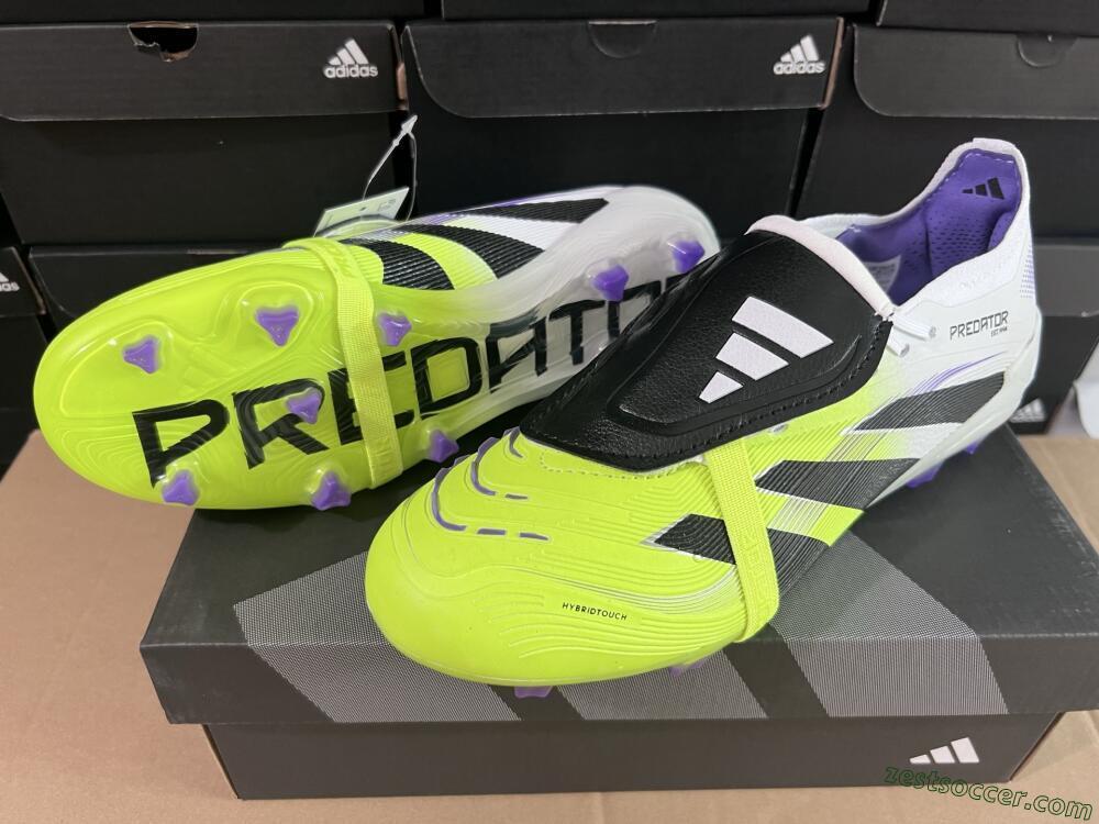 Adidas Predator 25 Elite Foldover Tongue FG Low-Tops Soccer Cleats - Yellow/Black