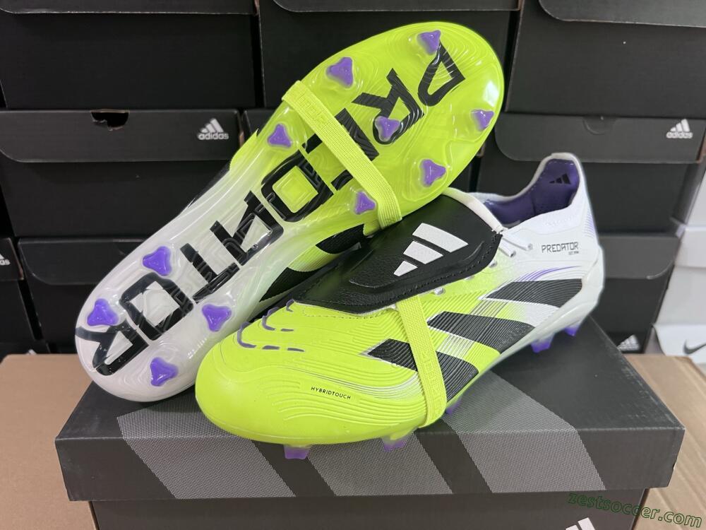 Adidas Predator 25 Elite Foldover Tongue FG Low-Tops Soccer Cleats - Yellow/Black