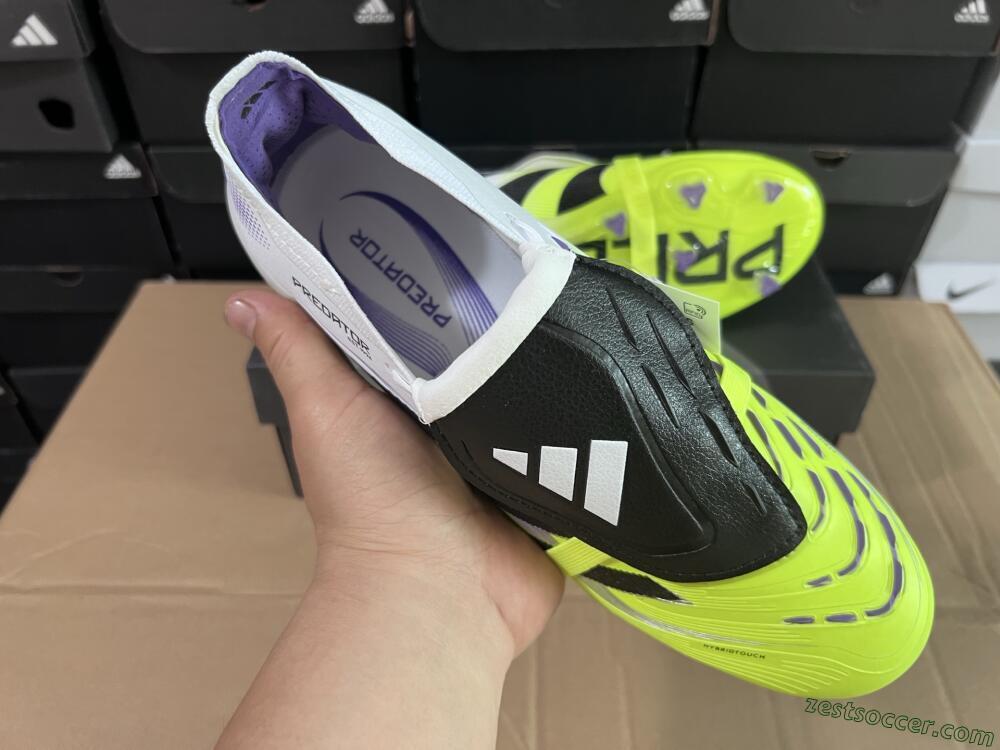 Adidas Predator 25 Elite Foldover Tongue FG Low-Tops Soccer Cleats - Yellow/Black