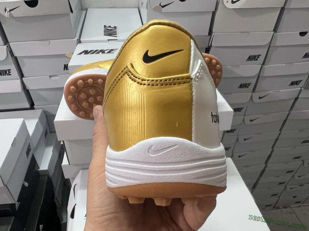 Nike Total 90 II TF Low-Tops Soccer Shoes - Silver/Black/Gold