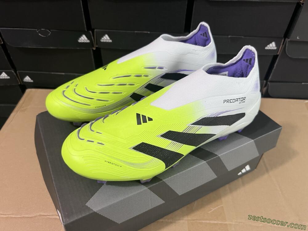 Adidas Predator Elite 25 Laceless FG Low-Tops Soccer Cleats - Yellow/Black/White