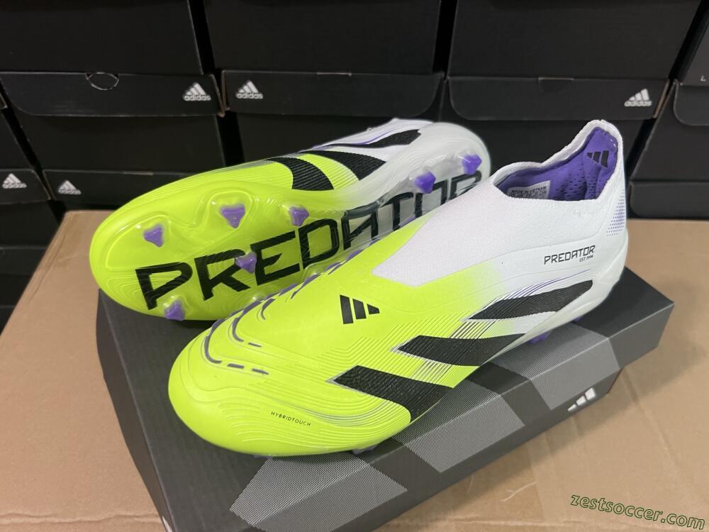 Adidas Predator Elite 25 Laceless FG Low-Tops Soccer Cleats - Yellow/Black/White