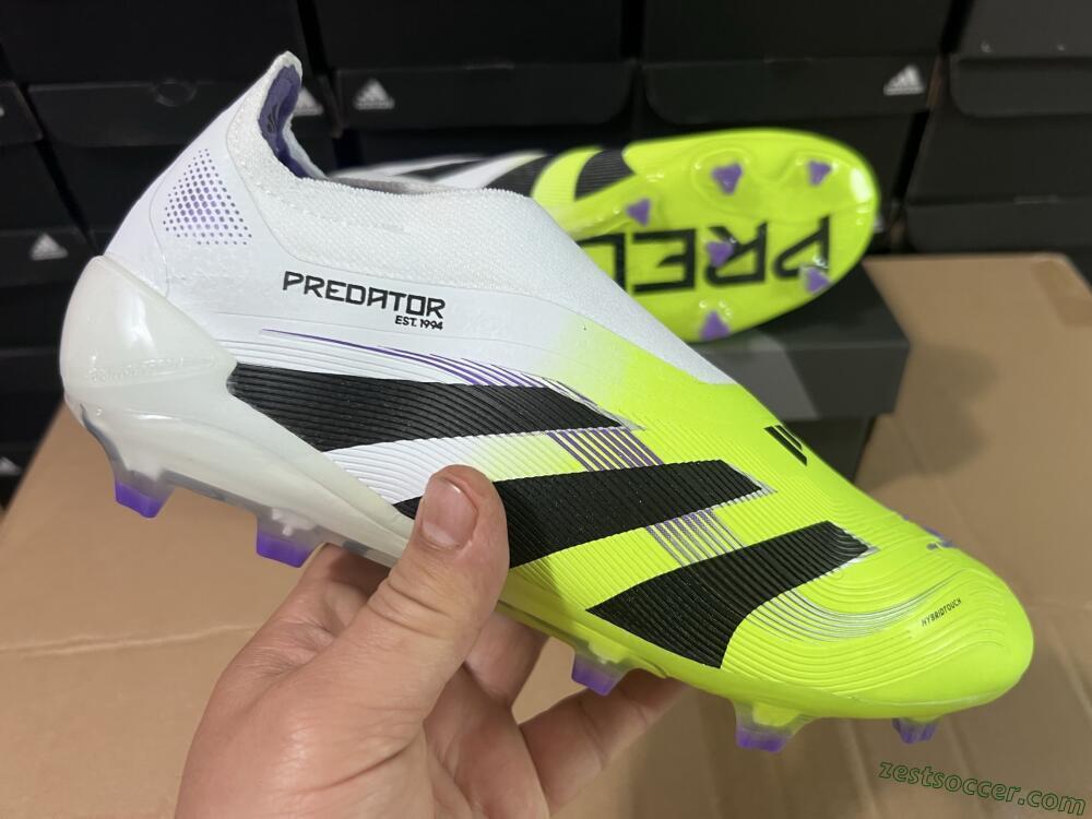 Adidas Predator Elite 25 Laceless FG Low-Tops Soccer Cleats - Yellow/Black/White