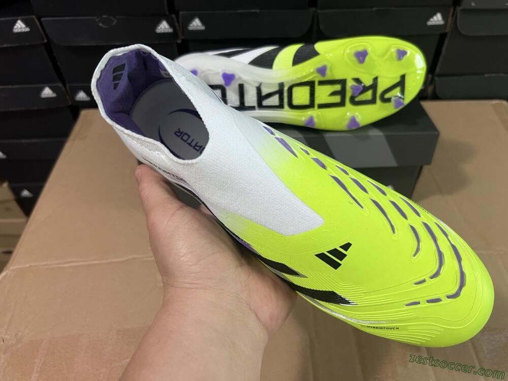 Adidas Predator Elite 25 Laceless FG Low-Tops Soccer Cleats - Yellow/Black/White