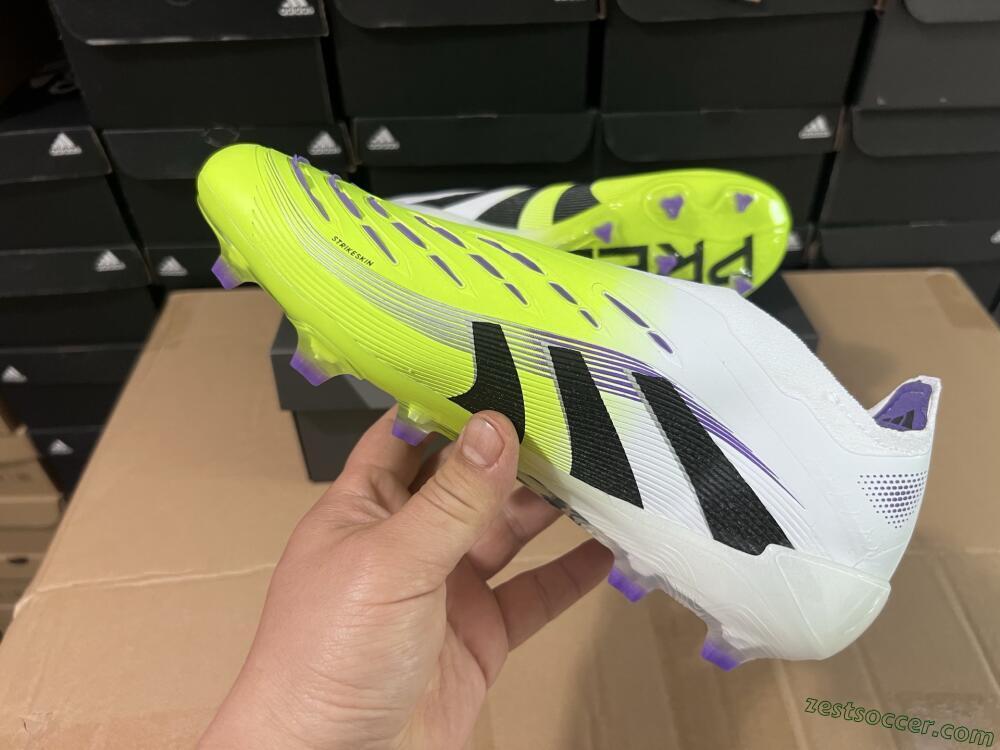 Adidas Predator Elite 25 Laceless FG Low-Tops Soccer Cleats - Yellow/Black/White