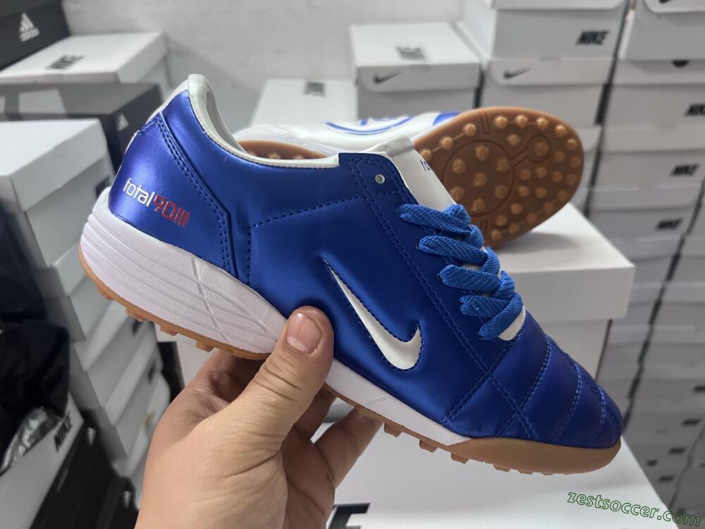 Nike Total 90 II TF Low-Tops Soccer Shoes - Blue/White/Brown