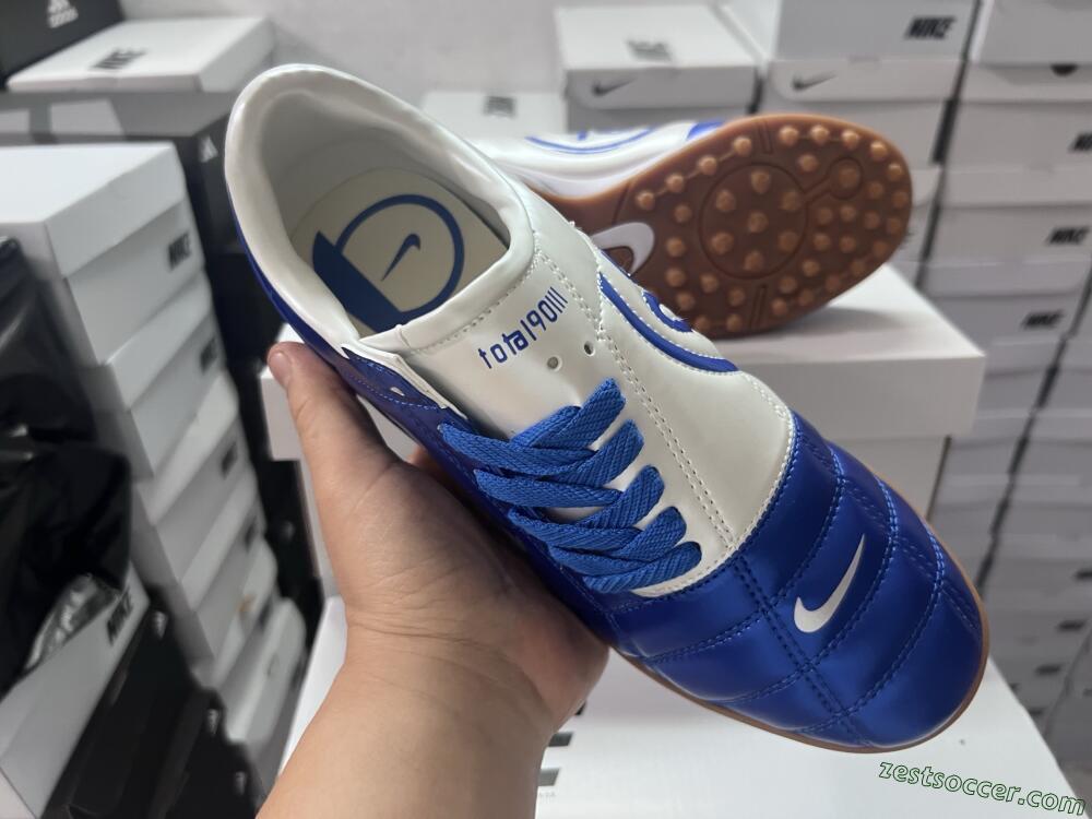 Nike Total 90 II TF Low-Tops Soccer Shoes - Blue/White/Brown