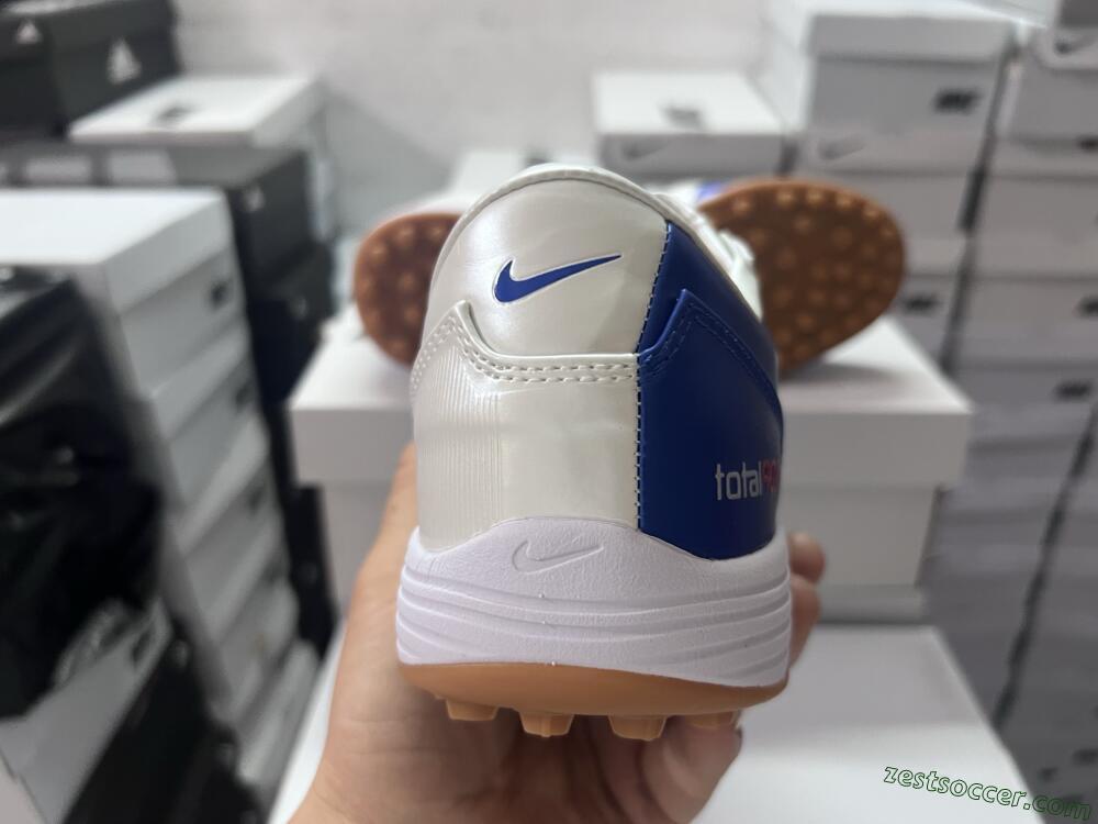 Nike Total 90 II TF Low-Tops Soccer Shoes - Blue/White/Brown