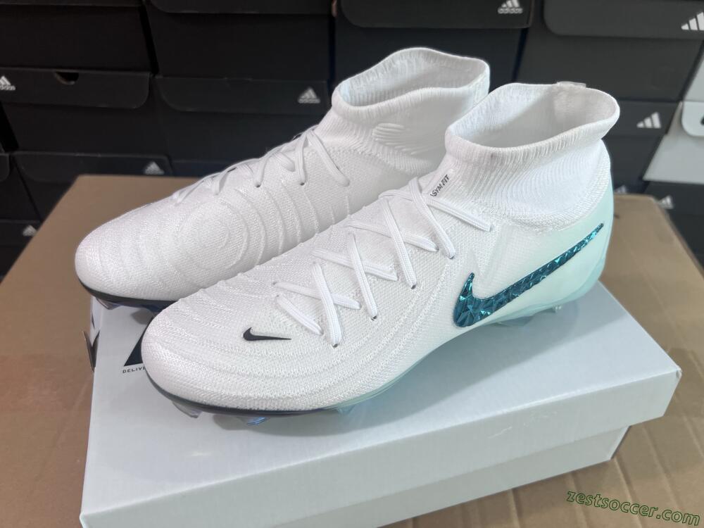 Nike Phantom Luna Elite NU FG Low-Tops Soccer Cleats - White/Black/Jade