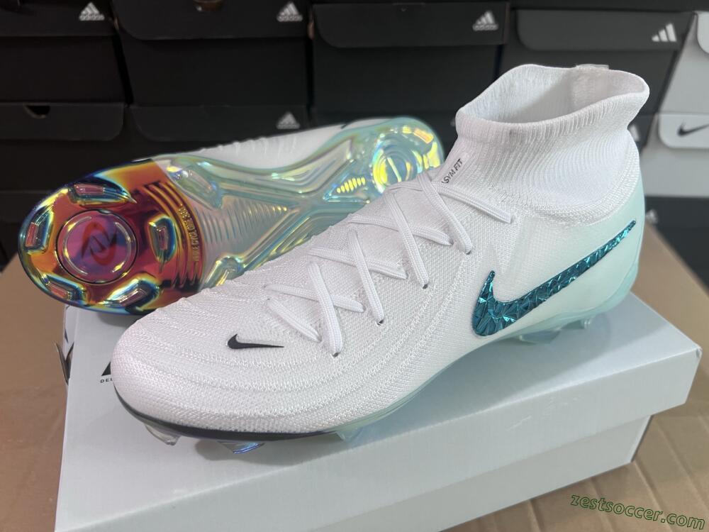 Nike Phantom Luna Elite NU FG Low-Tops Soccer Cleats - White/Black/Jade