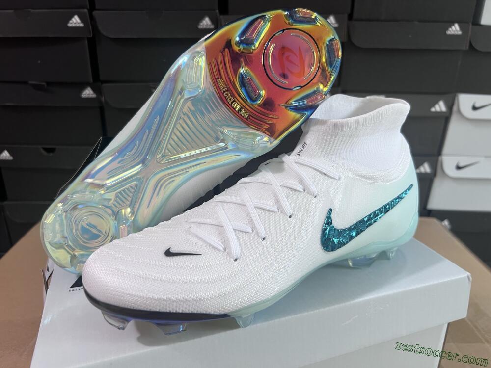 Nike Phantom Luna Elite NU FG Low-Tops Soccer Cleats - White/Black/Jade