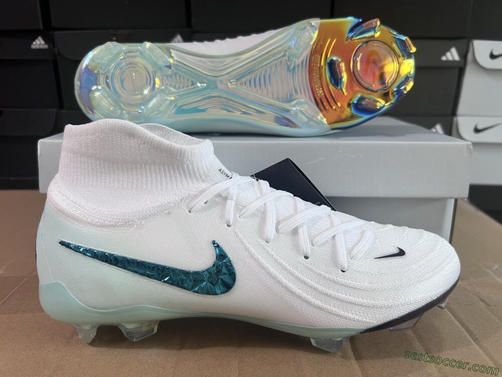 Nike Phantom Luna Elite NU FG Low-Tops Soccer Cleats - White/Black/Jade