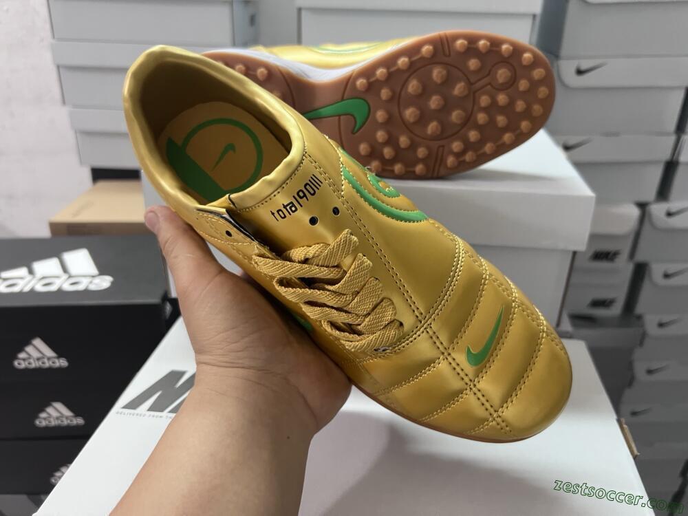 Nike Total 90 II TF Low-Tops Soccer Shoes - Gold/Yellow/White
