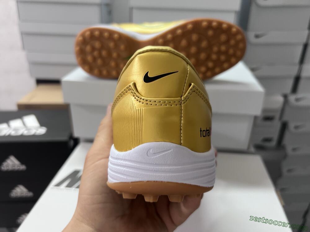 Nike Total 90 II TF Low-Tops Soccer Shoes - Gold/Yellow/White