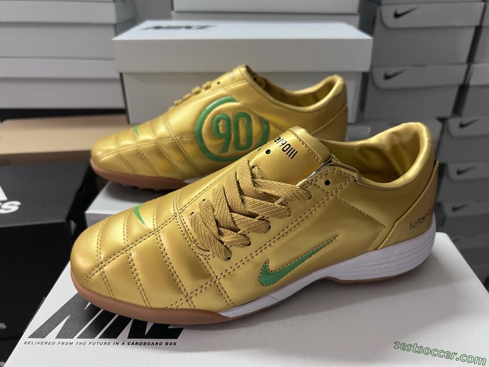 Nike Total 90 II TF Low-Tops Soccer Shoes - Gold/Yellow/White