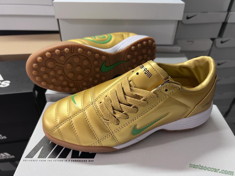 Nike Total 90 II TF Low-Tops Soccer Shoes - Gold/Yellow/White