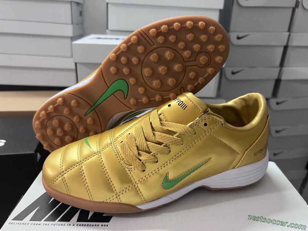 Nike Total 90 II TF Low-Tops Soccer Shoes - Gold/Yellow/White