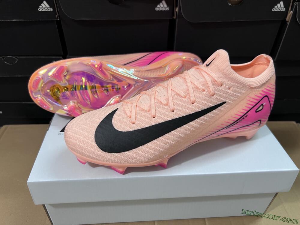 Nike Air Zoom Mercurial Vapor 16 Elite FG Low-Tops Soccer Cleats - Pink/Black/Gold
