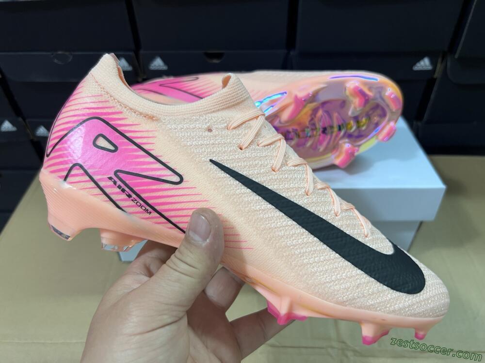 Nike Air Zoom Mercurial Vapor 16 Elite FG Low-Tops Soccer Cleats - Pink/Black/Gold