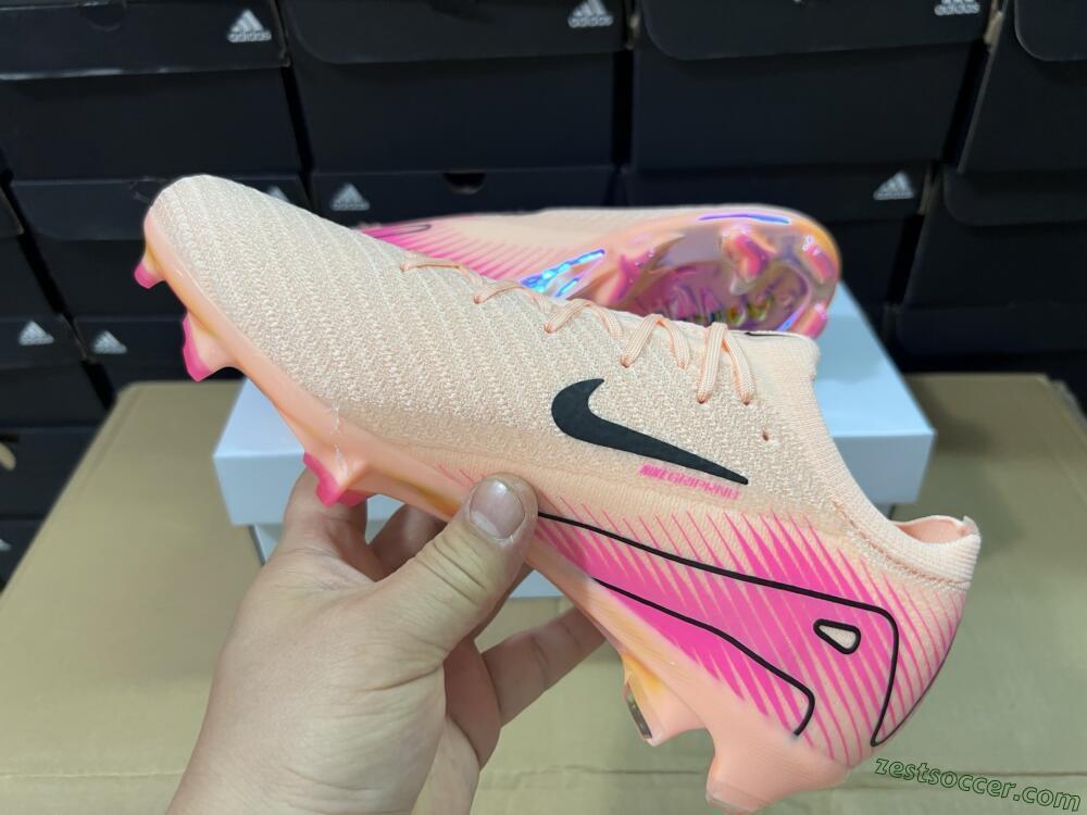Nike Air Zoom Mercurial Vapor 16 Elite FG Low-Tops Soccer Cleats - Pink/Black/Gold