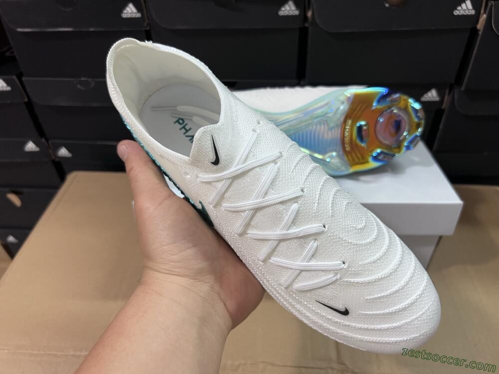 Nike Phantom GX 2 Elite FG Low-Tops Soccer Cleats - White/Black/Jade