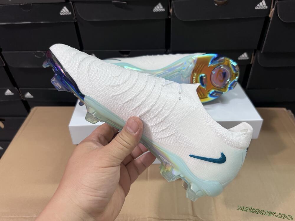 Nike Phantom GX 2 Elite FG Low-Tops Soccer Cleats - White/Black/Jade