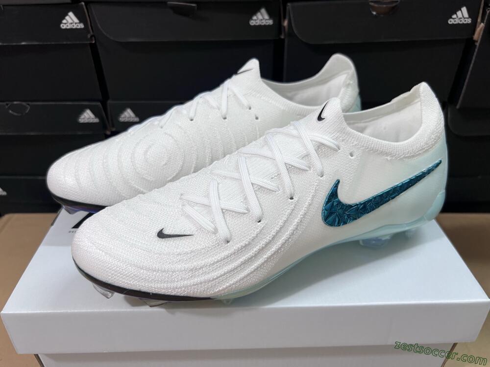 Nike Phantom GX 2 Elite FG Low-Tops Soccer Cleats - White/Black/Jade