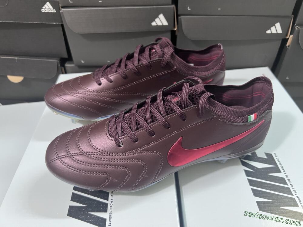Nike Tiempo Legend 10 Elite FG Low-Tops Soccer Cleats - Red/Gold