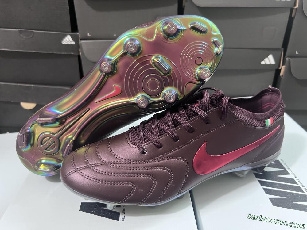 Nike Tiempo Legend 10 Elite FG Low-Tops Soccer Cleats - Red/Gold