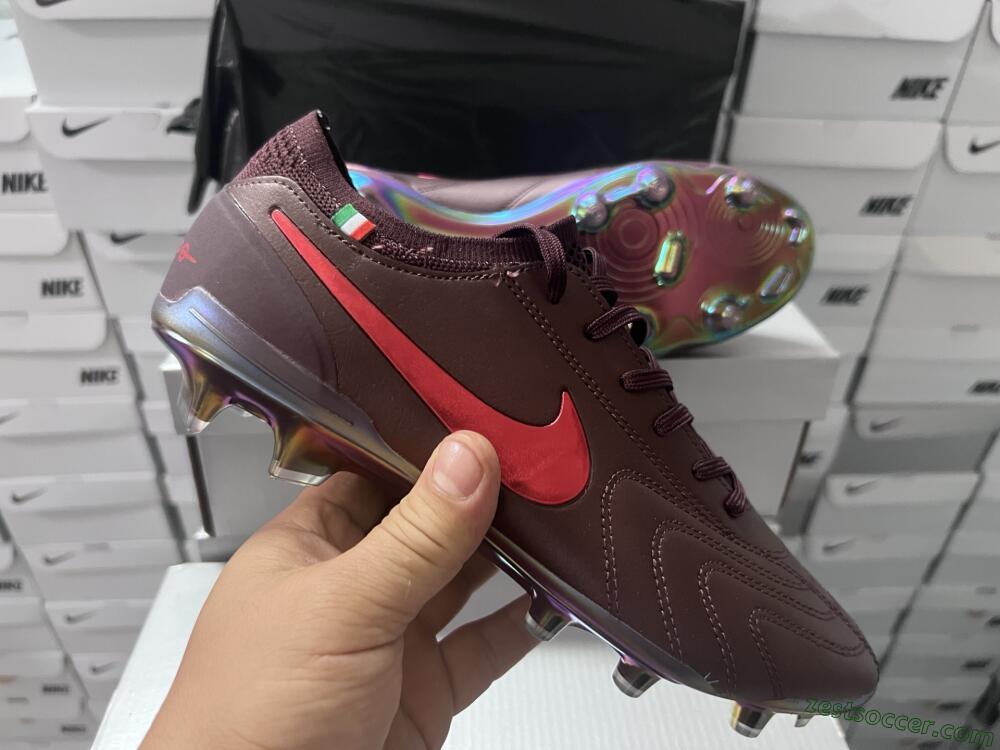 Nike Tiempo Legend 10 Elite FG Low-Tops Soccer Cleats - Red/Gold