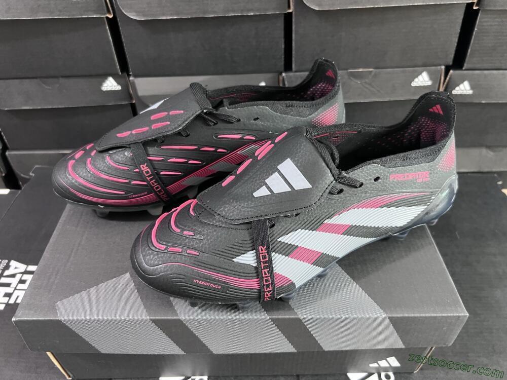 Adidas Predator Elite Foldover Tongue FG Low-Tops Soccer Cleats - Black/White/Red