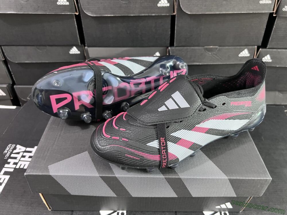 Adidas Predator Elite Foldover Tongue FG Low-Tops Soccer Cleats - Black/White/Red