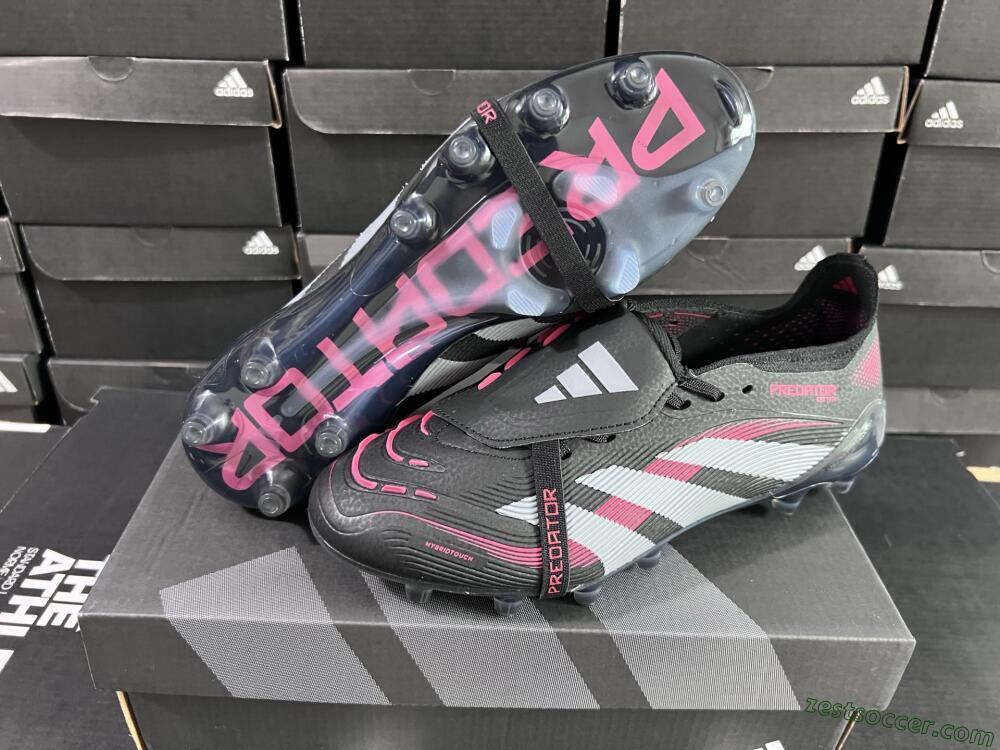 Adidas Predator Elite Foldover Tongue FG Low-Tops Soccer Cleats - Black/White/Red