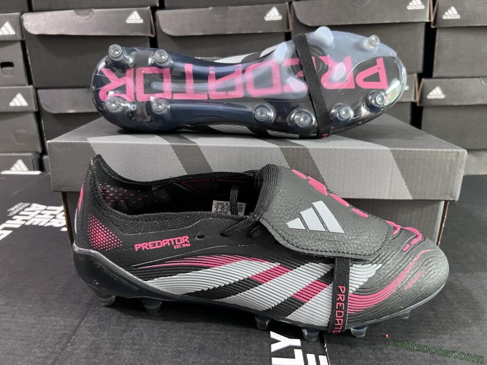 Adidas Predator Elite Foldover Tongue FG Low-Tops Soccer Cleats - Black/White/Red