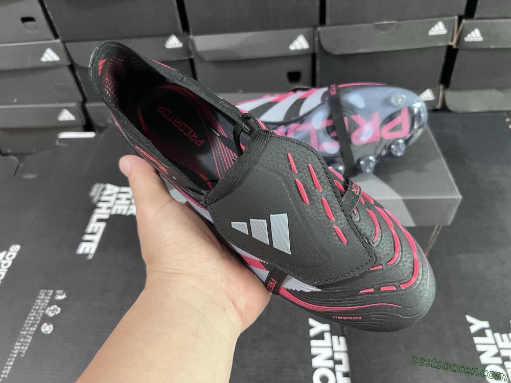 Adidas Predator Elite Foldover Tongue FG Low-Tops Soccer Cleats - Black/White/Red