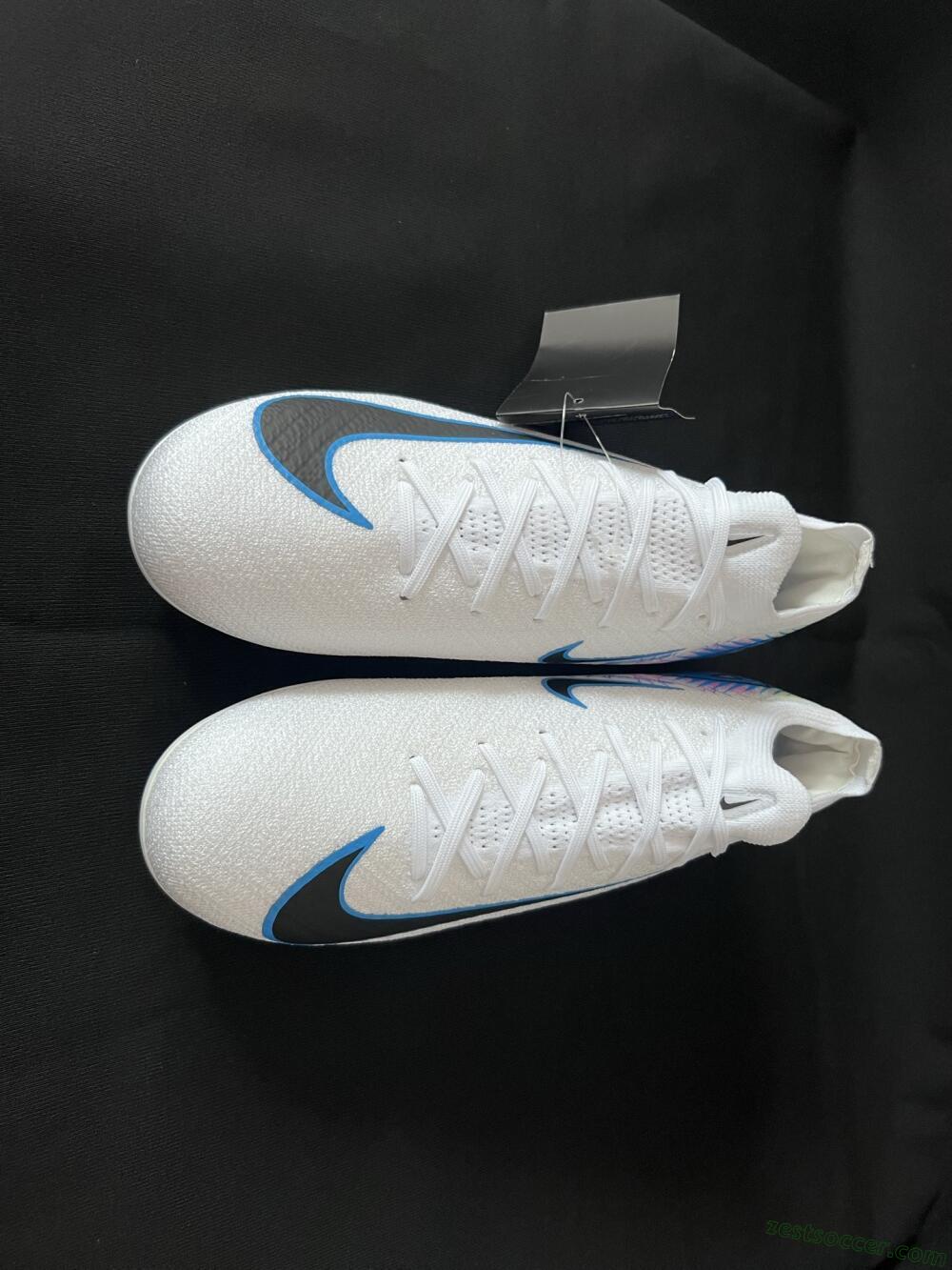 Nike Air Zoom Mercurial Vapor 16 Elite FG Low-Tops Soccer Cleats - White/Black/Blue/Pink/Yellow
