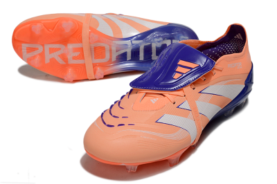 Adidas Predator Elite 25 Foldover Tongue FG Low-Tops Soccer Cleats - Orange/Purple/Blue