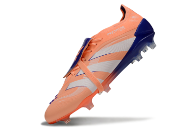 Adidas Predator Elite 25 Foldover Tongue FG Low-Tops Soccer Cleats - Orange/Purple/Blue