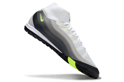 Nike Air Zoom Mercurial Superfly 10 Elite TF High-Tops Soccer Shoes - White/Grey/Yellow