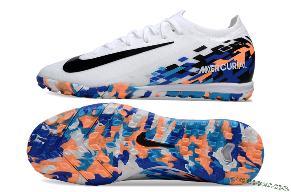 Nike Air Zoom Mercurial Vapor 16 Elite TF Low-Tops Soccer Shoes - White/Black/Orange 1