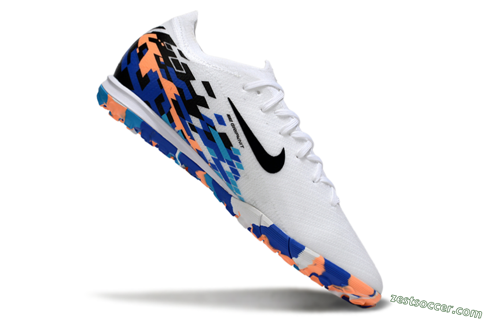 Nike Air Zoom Mercurial Vapor 16 Elite TF Low-Tops Soccer Shoes - White/Black/Orange 4