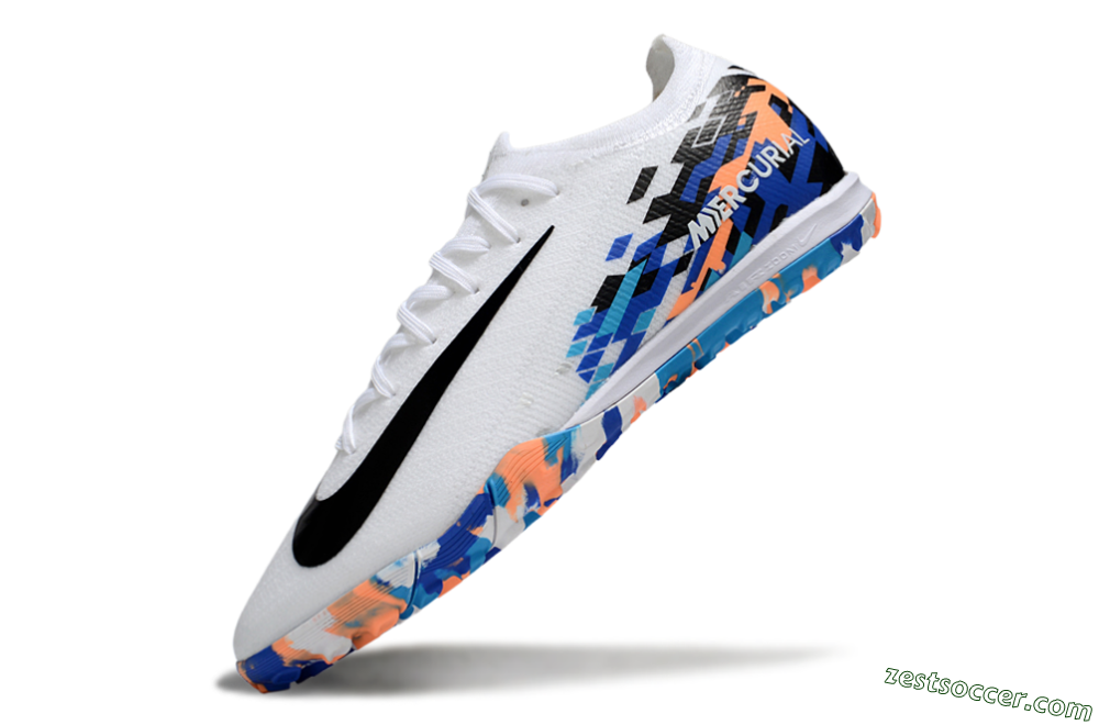 Nike Air Zoom Mercurial Vapor 16 Elite TF Low-Tops Soccer Shoes - White/Black/Orange 5